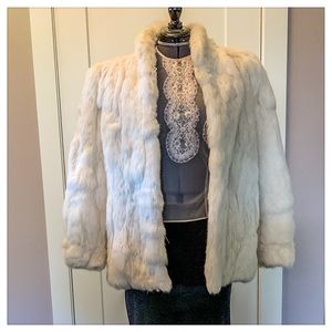 White Rabbit Fur Coat EUC